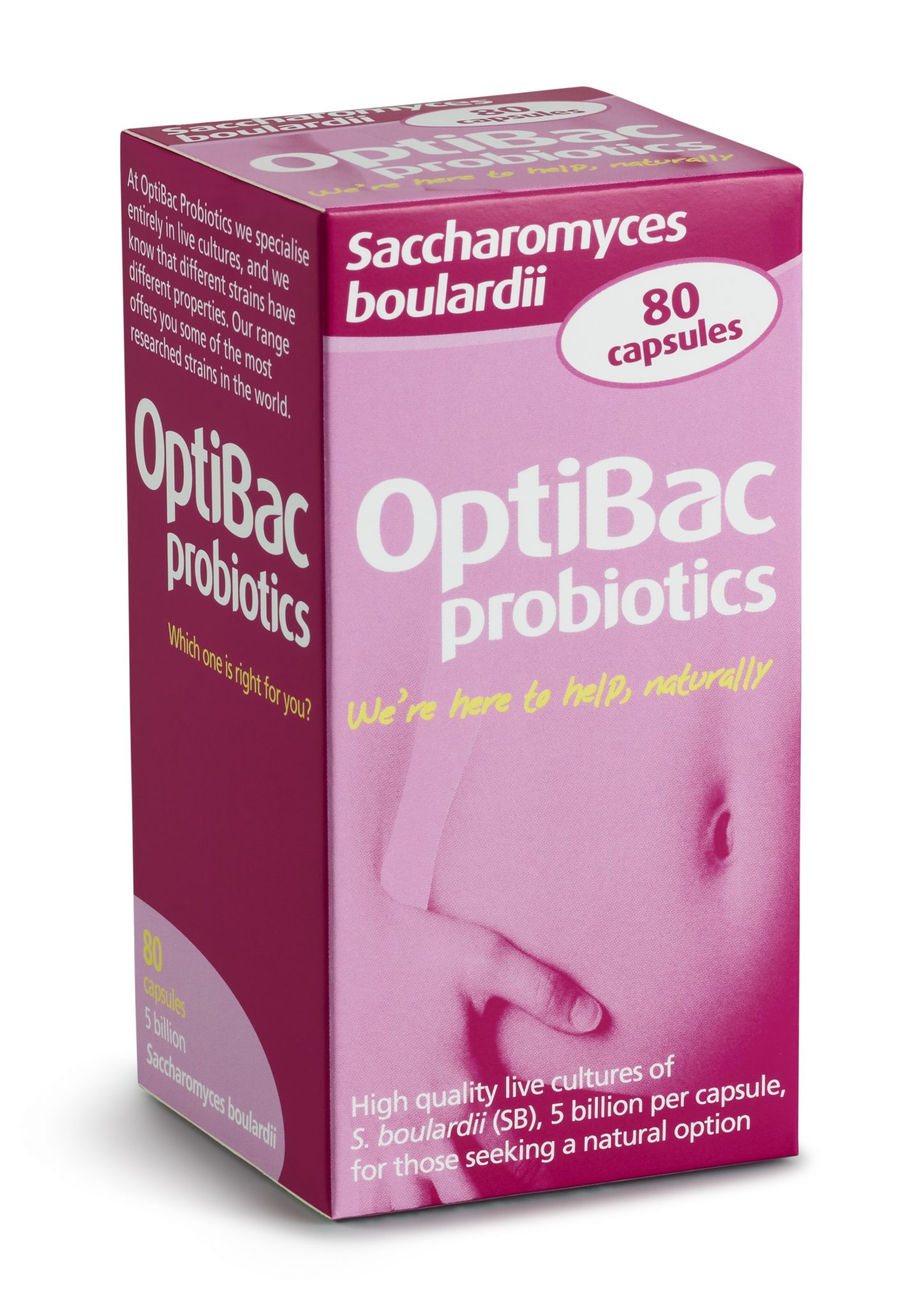 OptiBac Probiotics Saccharomyces boulardii 80 capsules Bawtry Natural