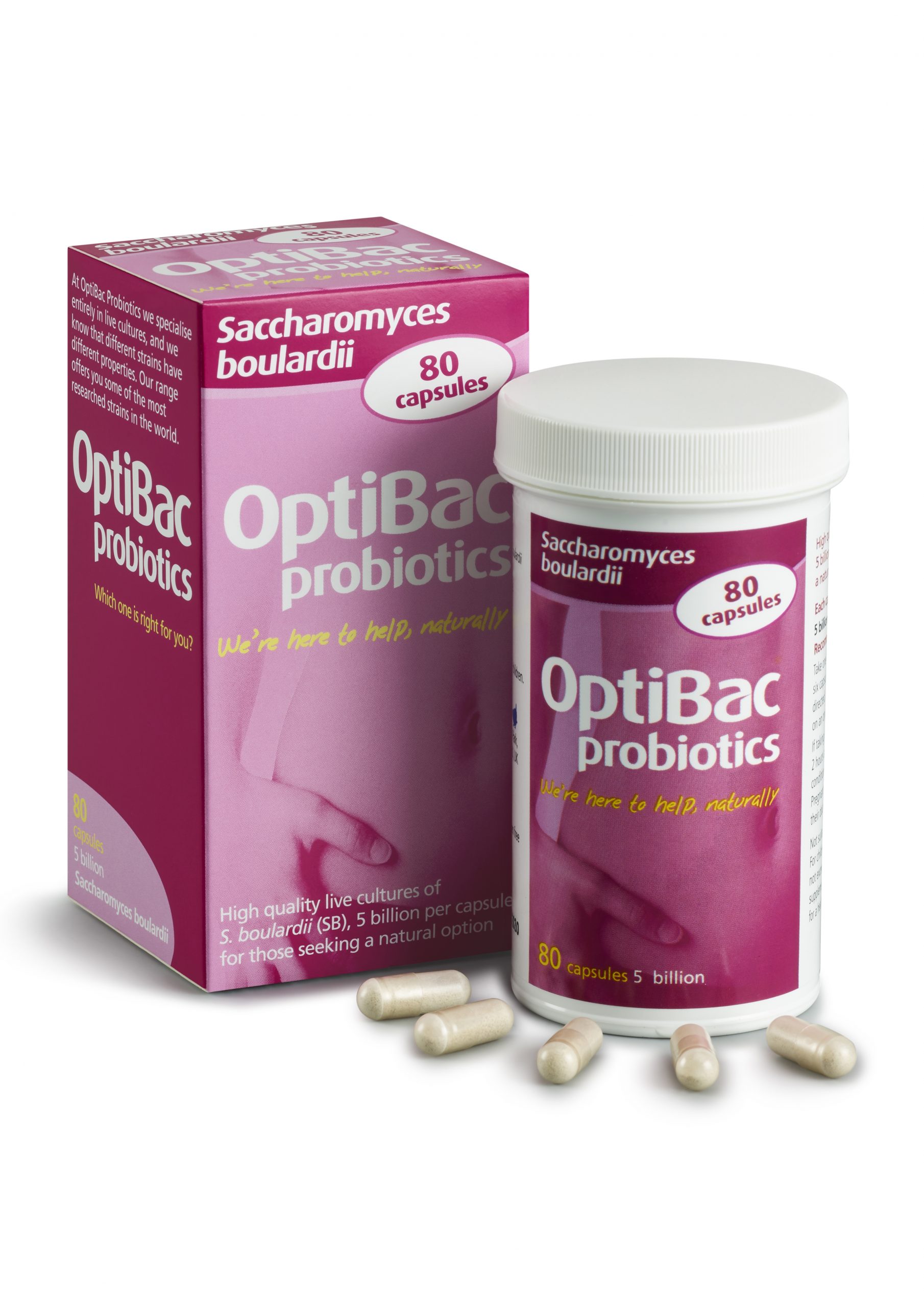 OptiBac Probiotics Saccharomyces boulardii 80 capsules Bawtry Natural
