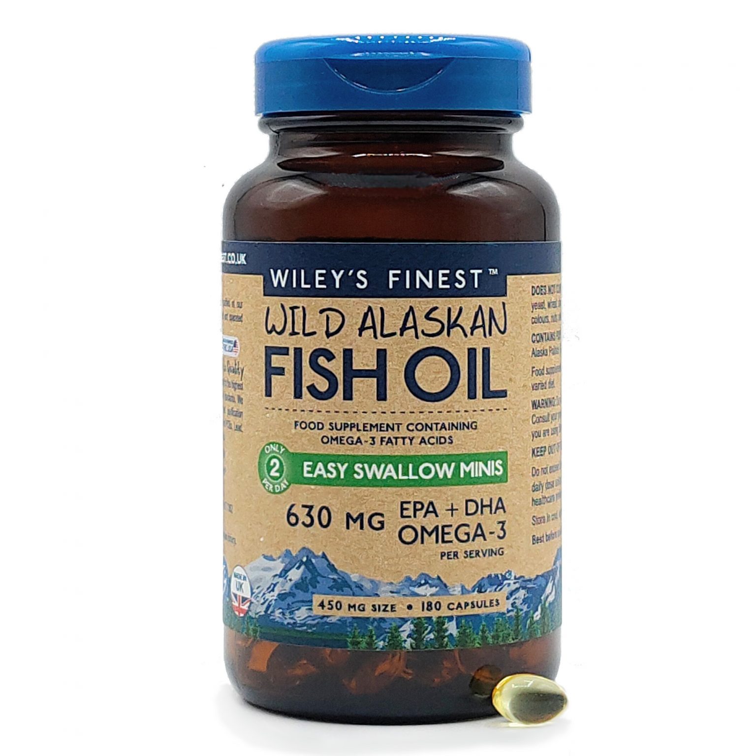Wiley's Finest Wild Alaskan Fish Oil Mini EPA & DHA 180 capsules